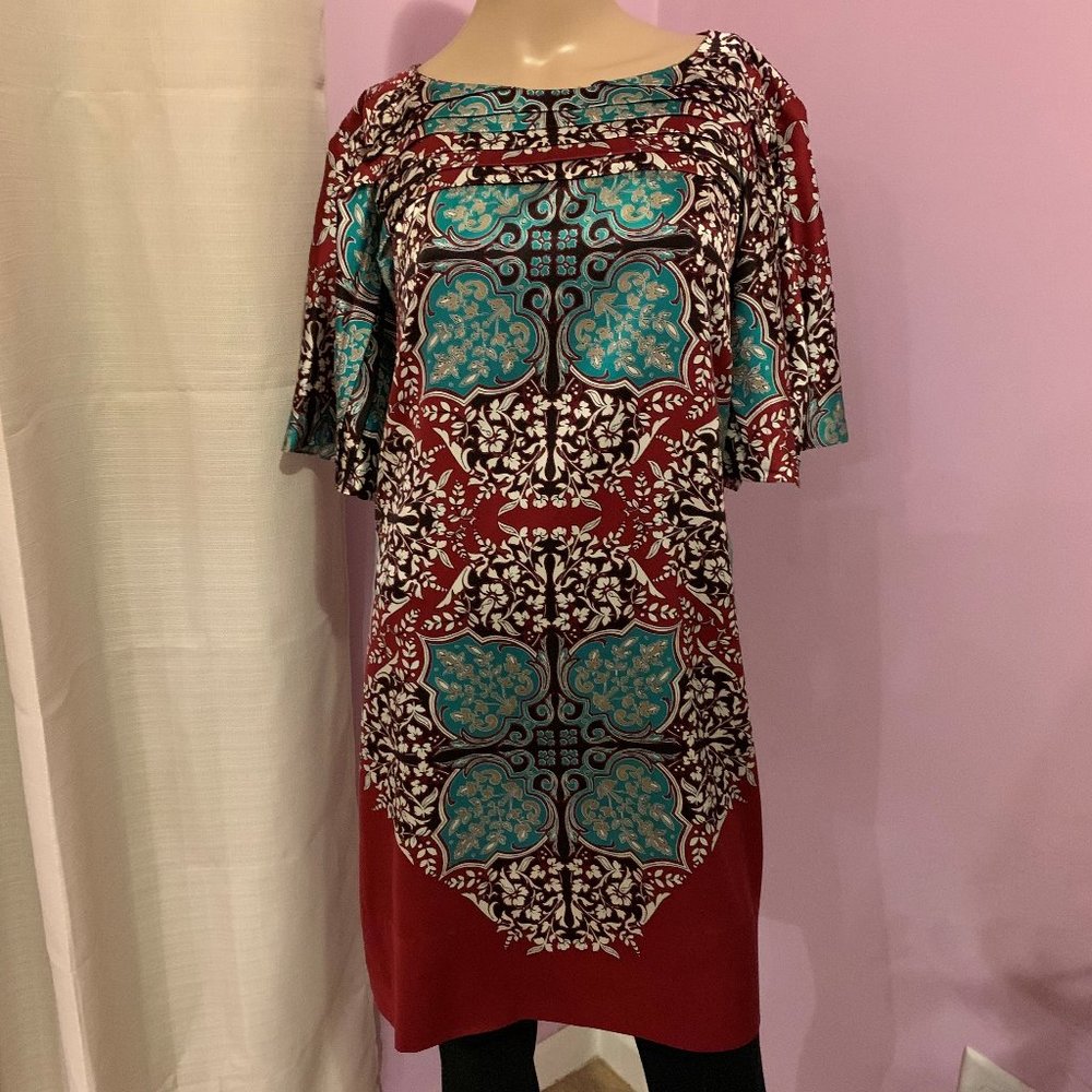 A53 ETCETERA TUNIC DRESS SILK Size 8